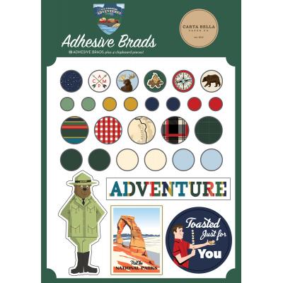 Carta Bella Outdoor Adventures Embellishments - Adhesive Brads